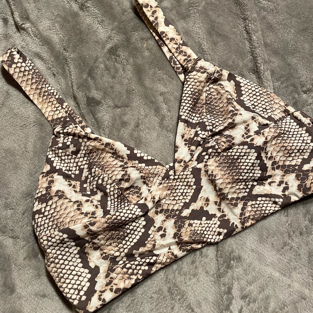 Vitamin A Snake Print Bikini Top